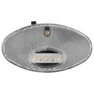 Фонарь передний JY-285F на корзину 5 светодиодов 2 режима бело-черный