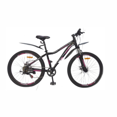 Велосипед 26" Nameless S6100DW, черный/розовый, 15"