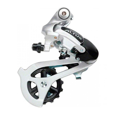 Переключатель задний, SHIMANO, ALTUS, RD-M310-S, 7/8 ск., под петух, подвод - обратный, серебристый,