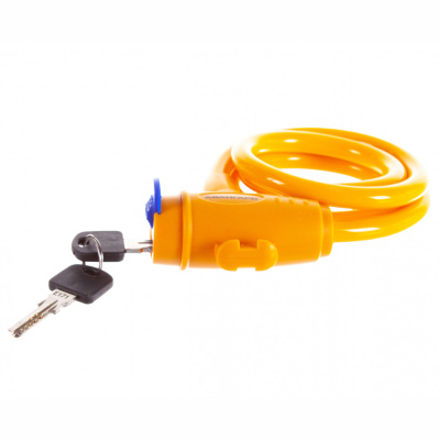 Замок велосипедный тросовый (60,10) АВАНГАРД ВС-Т10 (1000 мм) ТЕХНО ОРАНЖ 