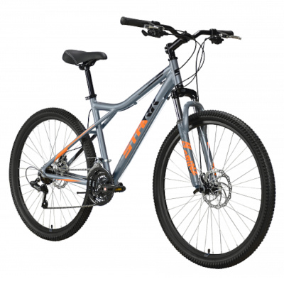 Велосипед Stark'23 Slash 27.1 D серебристый/оранжевый/черный 16"