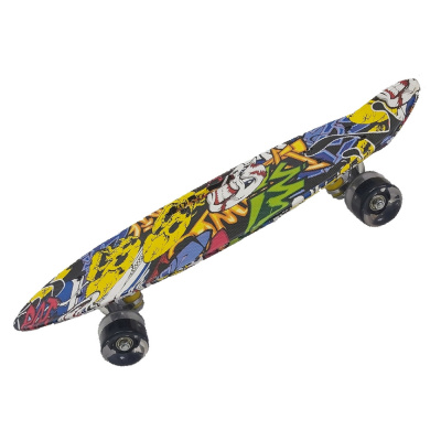 Скейт детский Navigator пластик, свет. кол., 61х17х9,5см, ручка для переноски Color