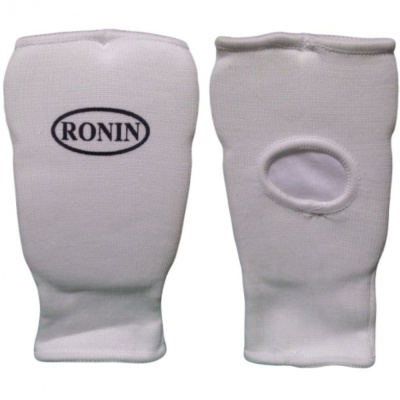 Накладки Ronin pM для единоборств, хлопок, эластик, белые пр-во Пакистан F064A 