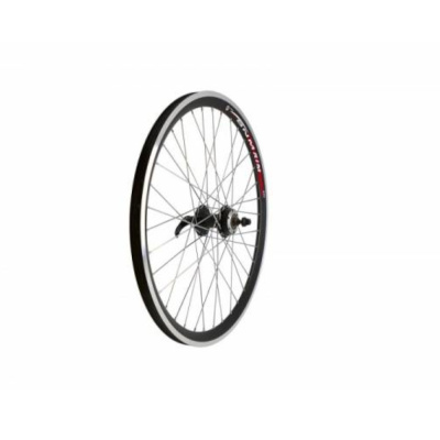 Колесо переднее 24" обод двойной алюм. черн., диск, втулка на промподшип. быстросъем