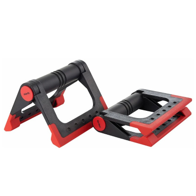 Упоры для отжиманий складные STARFIT BA-304 черный/красный
