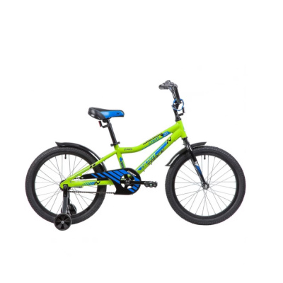 Велосипед NOVATRACK 20" CRON, зеленый, алюм.рама, тормоз нож, короткие крылья, нет багажника