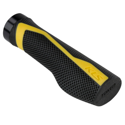 Грипсы KLS TOKEN LockOn чёрный/жёлт.