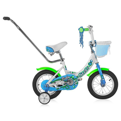 Велосипед 12" STELS ECHO (8" белый/морская волна)