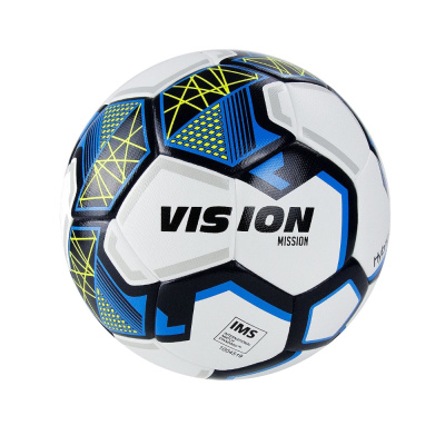 Мяч футб. "VISION Mission" арт.FV321075,р.5, FIFA Basic,PU, гибрид. сшив.,бел-синий
