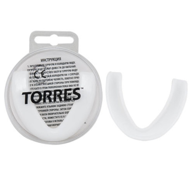 Капа боксерская "TORRES" арт. PRL1023WT, термопластичная, евростандарт CE approved, белый