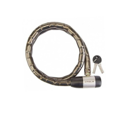 Трос-замок 81715 с ключом длина 1000мм диа.18мм черно-серебристая