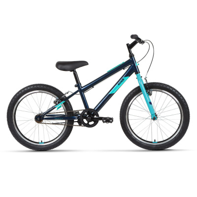 Велосипед ALTAIR MTB HT 20 1.0 (20" 1 ск. рост. 10.5") 2020-2021, темно-синий/бирюзовый,1BKT1J101002