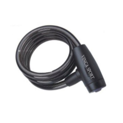 Замок велосипедный с защитой от влаги 15*1500мм,черный тросик