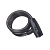 Замок велосипедный с защитой от влаги 15*1500мм,черный тросик