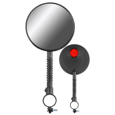 Зеркало заднего вида JY-3 со светоотражателем пластик. черное