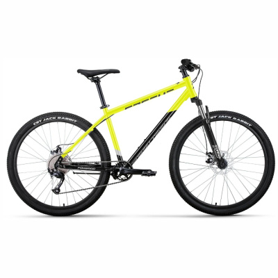 Велосипед FORWARD APACHE 29 2.0 D (29" 8 ск. рост. 19") 2023, ярко-зеленый/черный, RB3F980D9BGNXBK