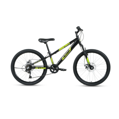 Велосипед AL 24 D (24" 7 ск. рост. 12") 2020-2021, черный/зеленый, RBKT1J347002				