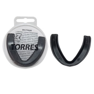 Капа боксерская "TORRES" арт. PRL1023BK, термопластичная, евростандарт CE approved, черный