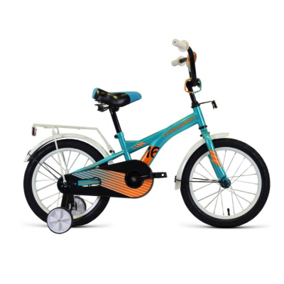 Велосипед FORWARD CROCKY 16 (16" 1 ск.) 2020-2021, бирюзовый/оранжевый, 1BKW1K1C1017	