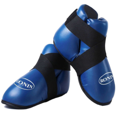Футы для карате и кикбоксинга синие, р-р S, кожзам под н/кожу, пр-во Пакистан F290В 