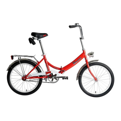 Велосипед KAMA 20 (20" 1 ск. рост. 14" скл.) 2023, красный/белый, RB3K013E8XRDXWH