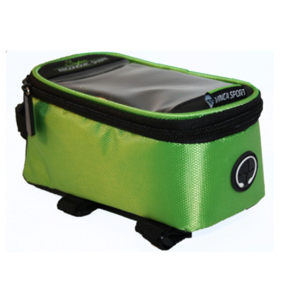Сумка на раму увеличенная,отделение для телефона, 195*100*100мм, зеленая