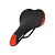 Седло ZEUS Z-6300 MTB Sport 280*140mm,рельсы сталь,анатомическое,черный\красный,370гр