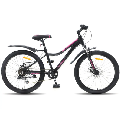 Велосипед 24" AVENGER A241DW, черный/розовый