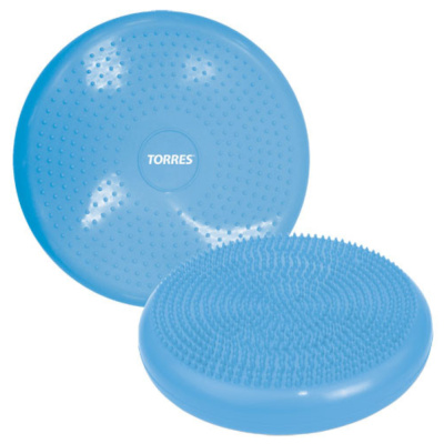 Платформа для пилатеса массажная "TORRES", арт.YL0011, PVC, двухсторонняя массаж. поверхность, голуб