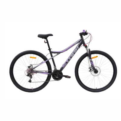 Велосипед Stark'24 Slash 29.1 D черный металлик/сиреневый, серый 22"