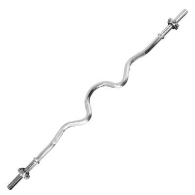 Гриф для штанги TORRES EZ изогнут. Z-образн., арт.PL5058, d31 мм, 120 см, сталь, замок-гайка, хром