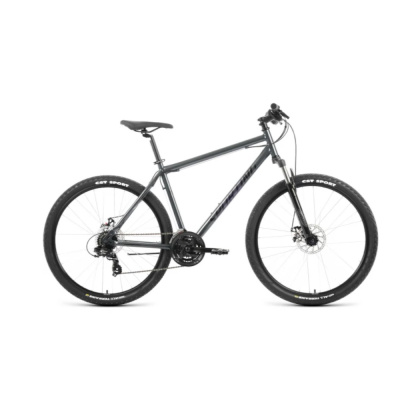 Велосипед FORWARD SPORTING 29 2.0 D (29" 8 ск. рост. 17") 2023, черный/темно-серый