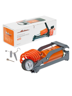 Насос воздушный ножной 400см3 съемный манометр AIRLINE РА-400-02