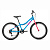 Велосипед ALTAIR MTB HT 24 1.0 (24" 6 ск. рост. 12") 2022, голубой/розовый, IBK22AL24091