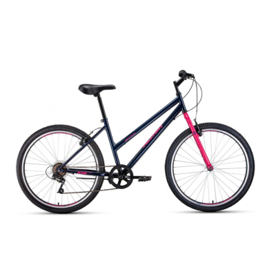 Велосипед ALTAIR MTB HT 26 low (26" 6 ск. рост 17") 2019-2020, темно-синий/розовый, RBKT0MN66017