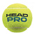 Мяч теннисный HEAD Pro 3B,арт.571603/571701,  уп.3 шт,одобр.ITF,сукно,нат.резина,желтый
