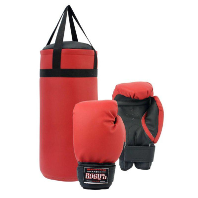 Набор боксерский детский Боецъ красно-черный