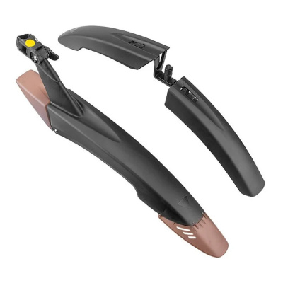 Крылья 24"-26" XGNB-065, пластиковые, полуфэт-байк, чёрно-коричневые, арт. 610258