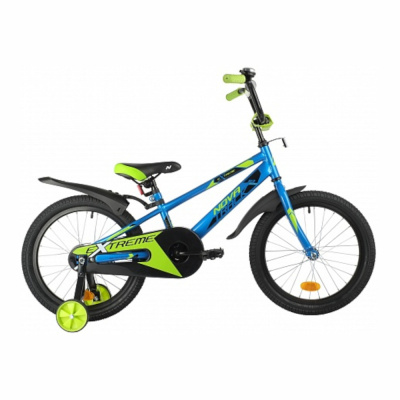 Велосипед NOVATRACK 18" EXTREME синий, сталь, тормоз нож, короткие крылья, полная защ.цепи