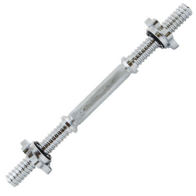Гриф гантельный "TORRES" арт.PL5031, d25 мм, 40 см, сталь, замок-гайка, хром