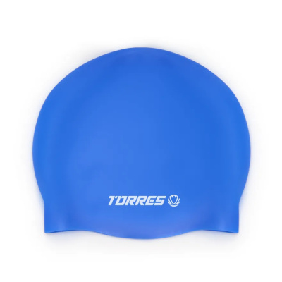 Шапочка для плав. TORRES, SW-12507BL, синий, силикон