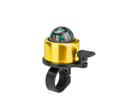 Звонок 14А-02 "компас" верх алюминиевый, основа пластик, черно-золотистый