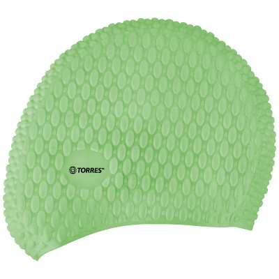 Шапочка для плав. TORRES Bobbles, SW-12204GR, зеленый, силикон