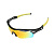Очки спортивные, поликарбонат, 5 линз (поляризационные), KLONK, черный/желтый, Защита от УФ, чехол