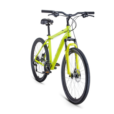 Велосипед FORWARD HARDI 26 2.1 disc (26" 21 ск. рост 18") 2020-2021, ярко-желтый/черный