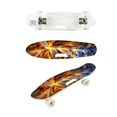 Скейт детский Navigator пластик, свет. кол., 65х17х9,5см,  Т17042