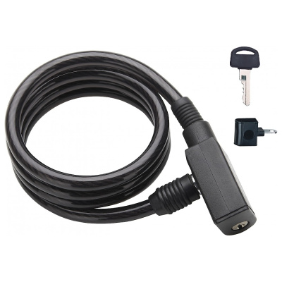 Замок тросовый 6х1500мм с ключом и держателем