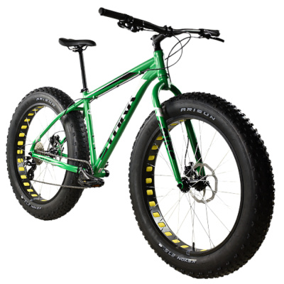 Велосипед Stark'24 Fat 27.3 HD зеленый/черный/белый 18"