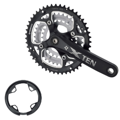 Система TEN-751, шатун 175мм матовый чёр. звёзды 48-36-26T ал. CNC/сталь