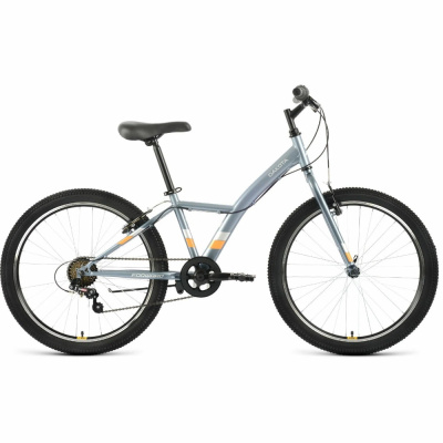 Велосипед FORWARD DAKOTA 24 1.0 (24" 6 ск. рост. 13") 2022, темно-серый/оранжевый, RBK22FW24589